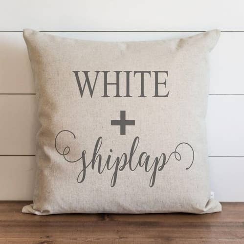 White And Shiplap Pillow Cover for wholesale by Porter Lane Home