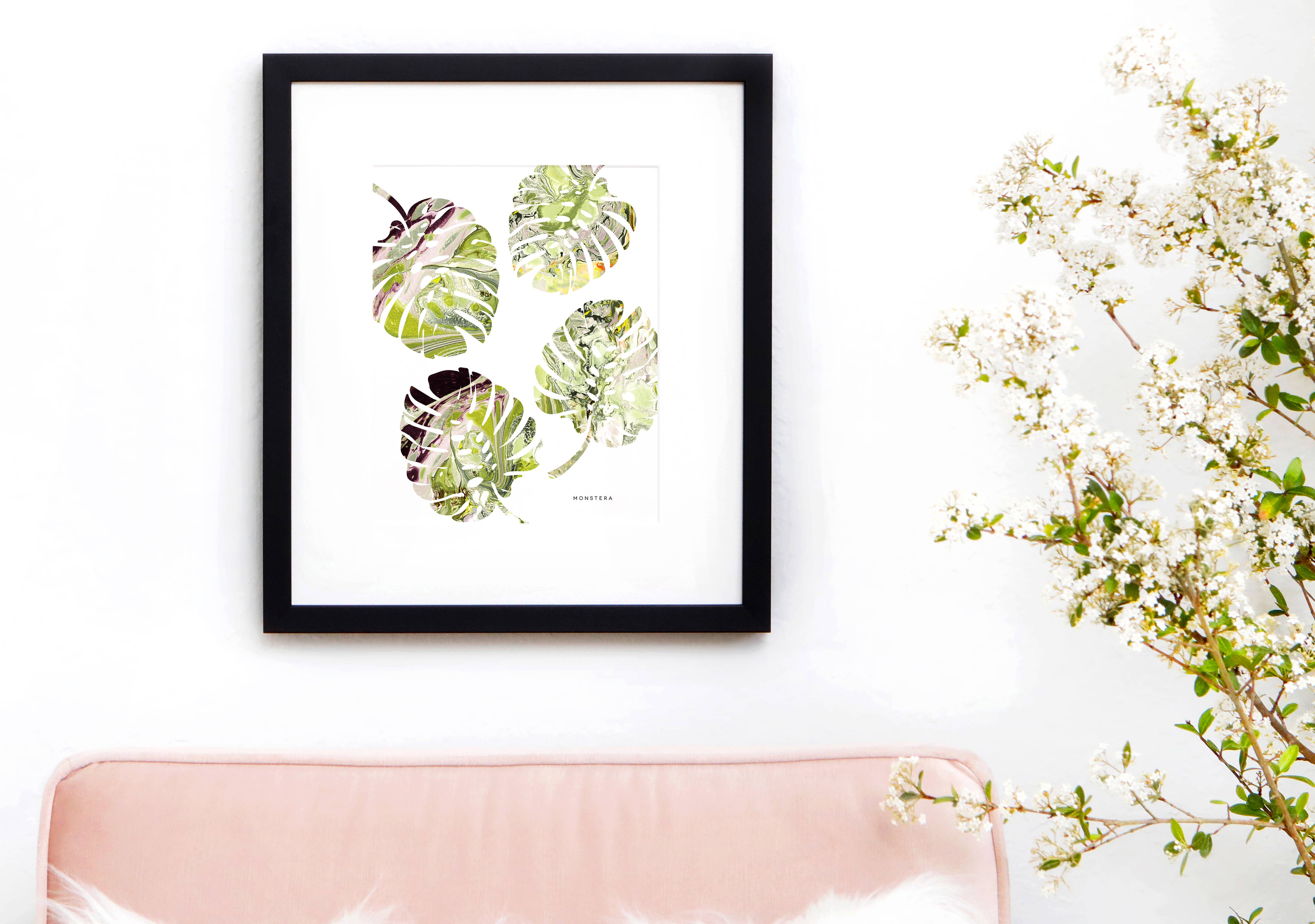 pixelimpress - Wholesale Art Print - Art Print Monstera Marble 2