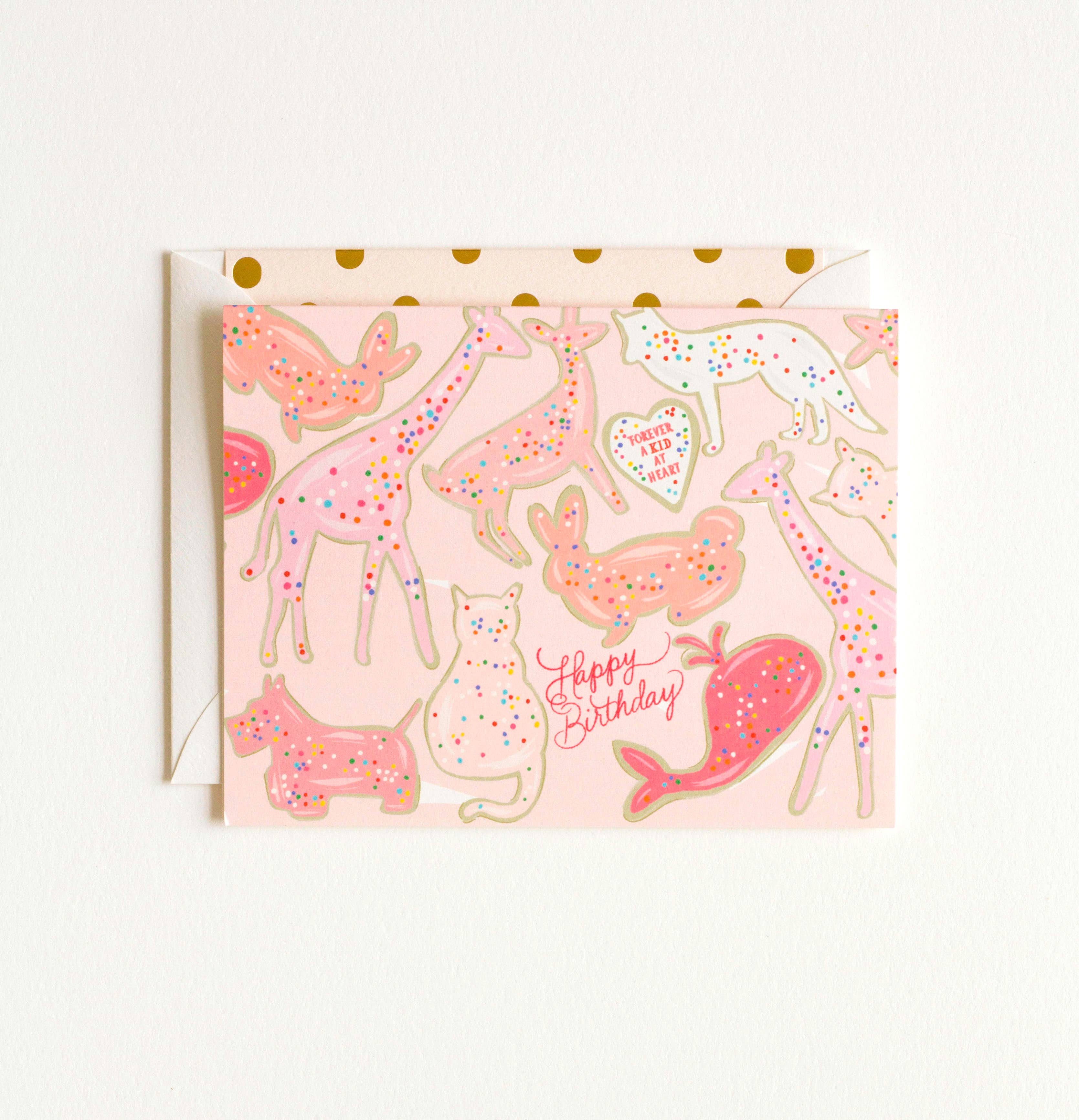 The First Snow - Wholesale Birthday Card - Kid at Heart Animal Cookies Happy Birthday Greeting Card