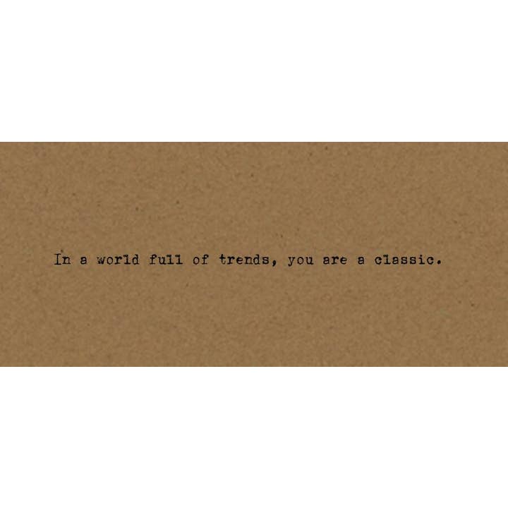 You Are a Classic Kraft Card for wholesale by Studio Penny Lane