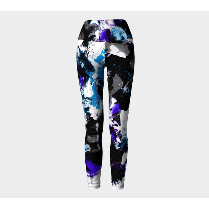 Blue Color Splash Leggings for wholesale by EmBellish Active