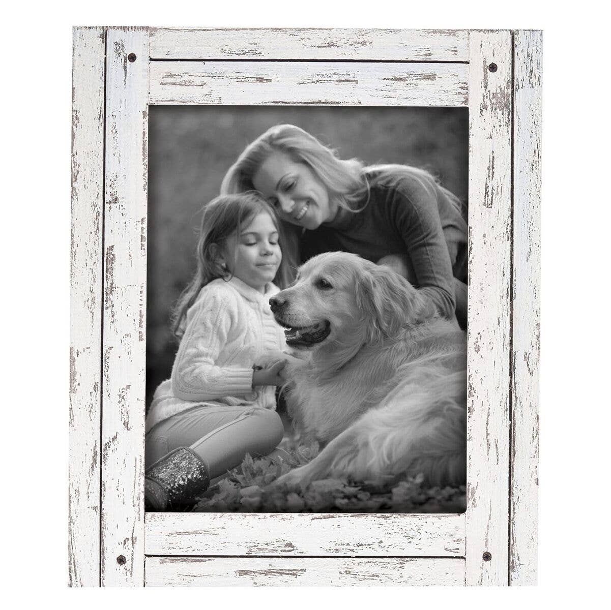 Foreside Home & Garden - Wholesale Picture Frame - Heartland 8x10 Photo Rustic Barn Wood White Picture Frame1