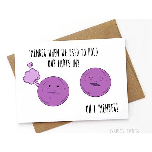 Funny Love card - Member hen we used to hold our farts in? for wholesale by Spicy Cards