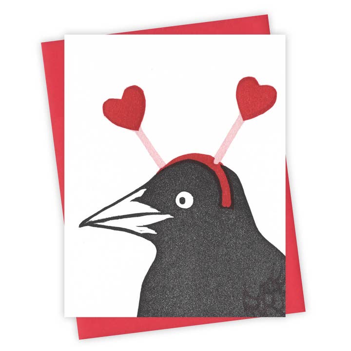 Love Ears Grackle Card for wholesale by Burdock & Bramble