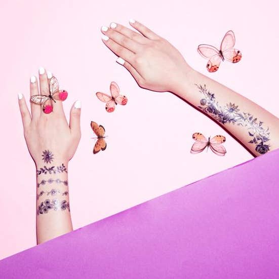 Daisy Bloom Temporary Tattoos Stickers for wholesale by PAPERSELF