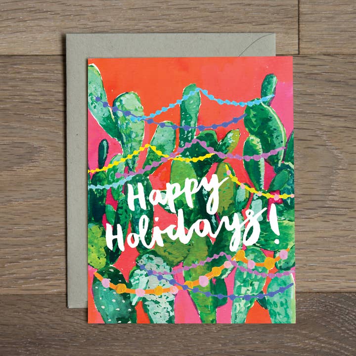Boho Cactus Holiday for wholesale by The Stationery Bakery