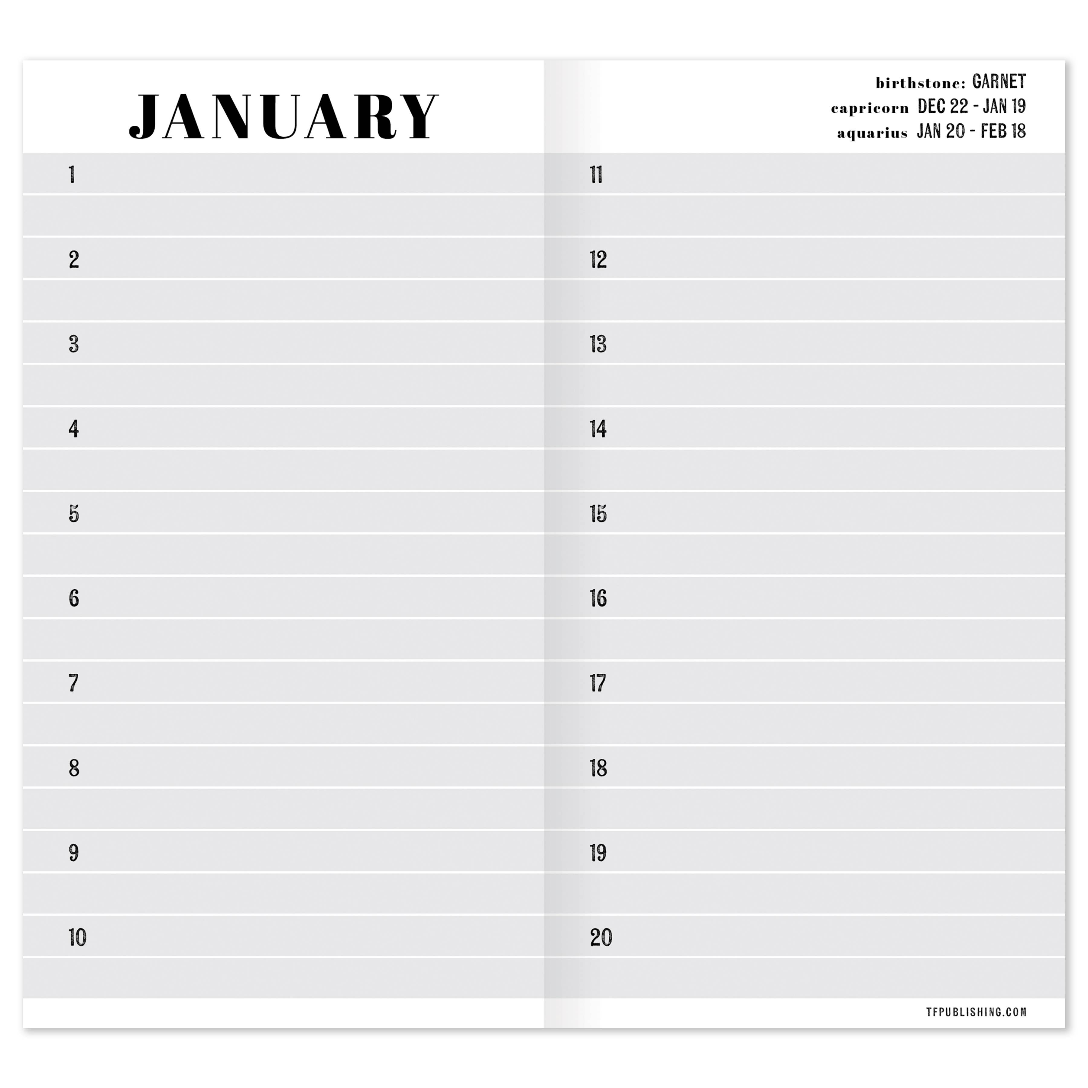 TF Publishing - Paper Goods – wholesale Kalender – Stripes Fester Kalender1