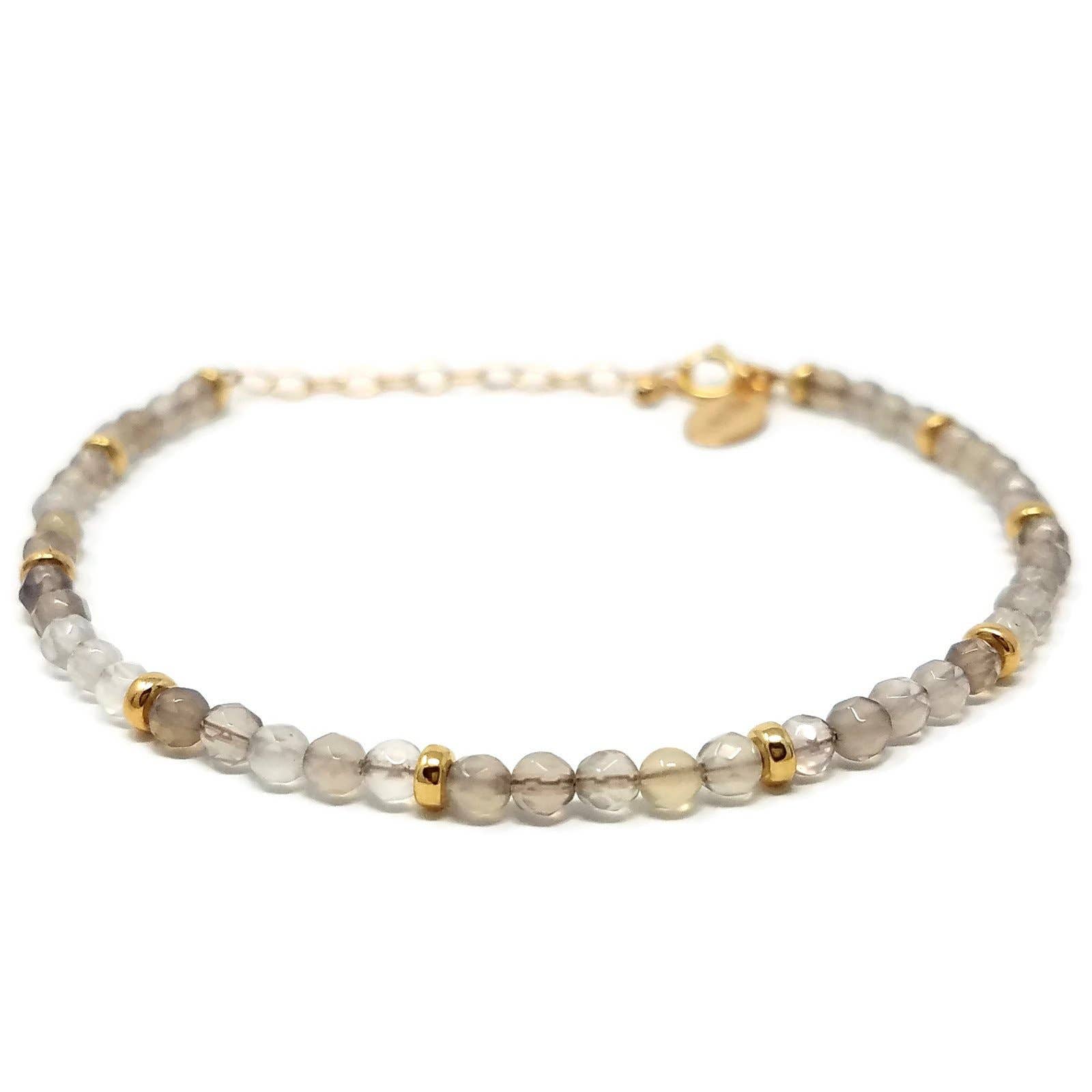 MissElenious Jewelry - Wholesale Beaded Bracelet - Gray Agate Beaded Bracelet1