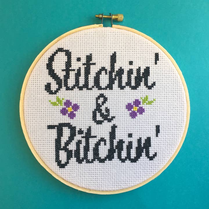 Spot Colors - Wholesale Embroidery/Cross Stitch Supplies - Stitchin' & Bitchin' Counted Cross Stitch DIY KIT