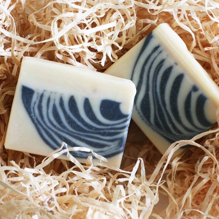 Organic Animal Print Zebra Soap (Cold Water) 5.5oz for wholesale by One Leaf Soap