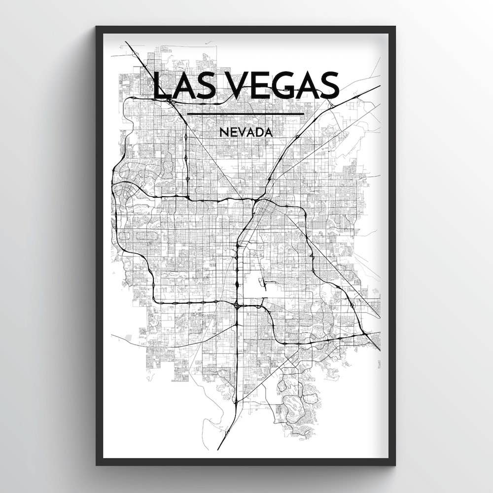 Point Two Design Group - Wholesale Art Print - Las Vegas City Map1