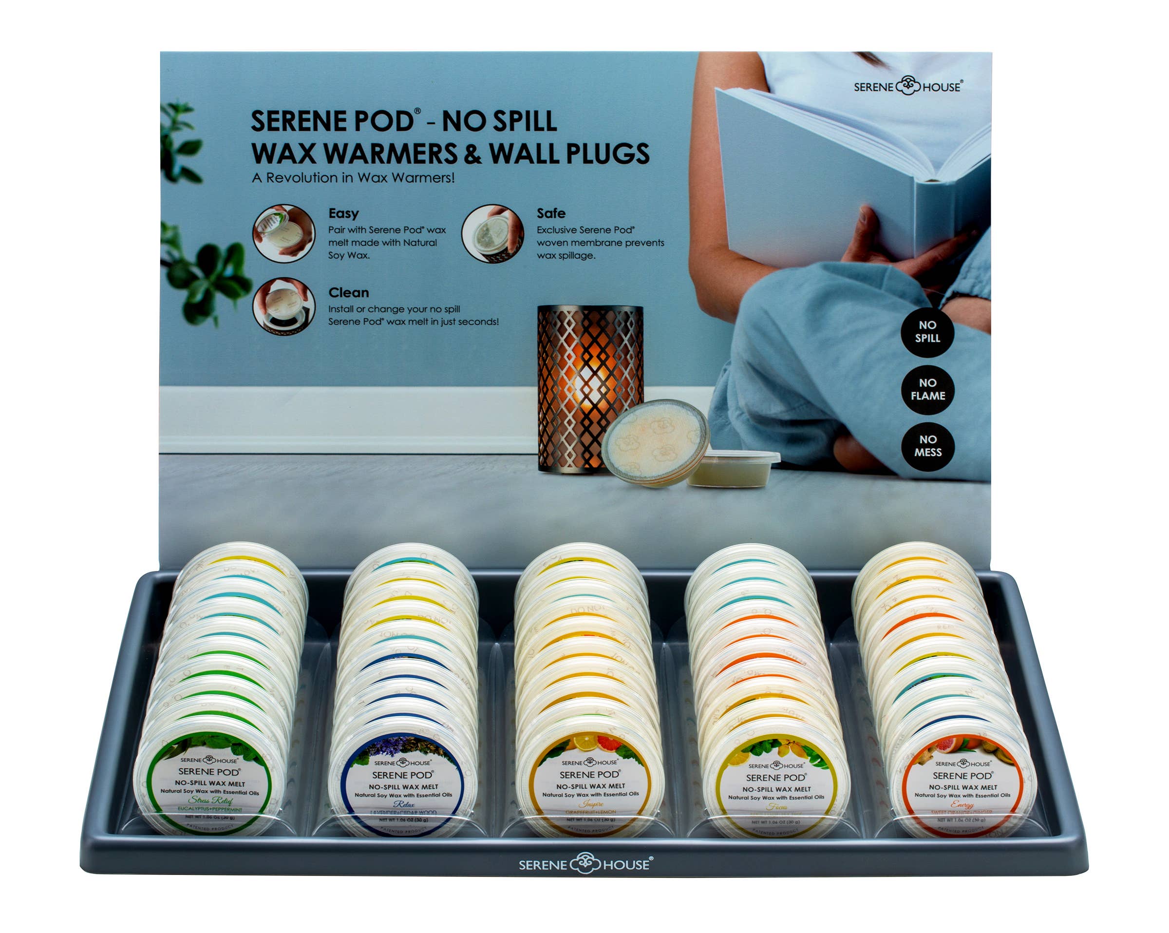 SERENE HOUSE - Wholesale Retailer Display - Home & Living - Wax Pod Display For New Accounts Min. 50 Pods
