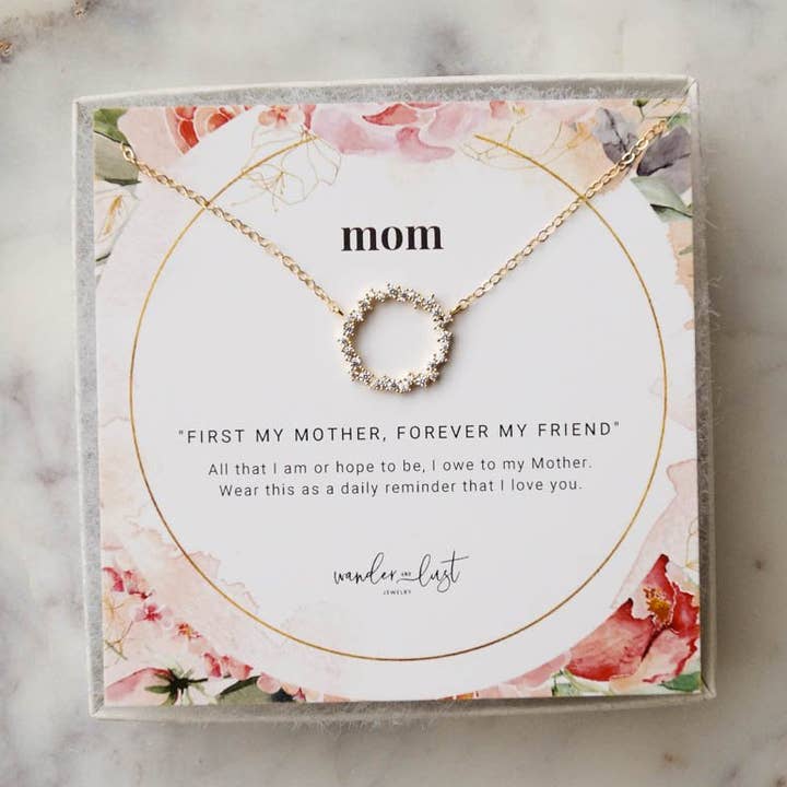 Conjunto de presente de mãe de ouro amarelo por atacado de Wander + Lust Jewelry