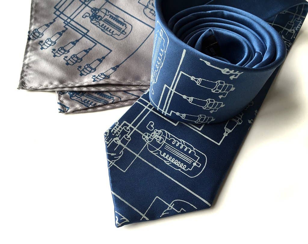 Cyberoptix Tie Lab - Wholesale Necktie - Men's - Spark Plug Necktie0