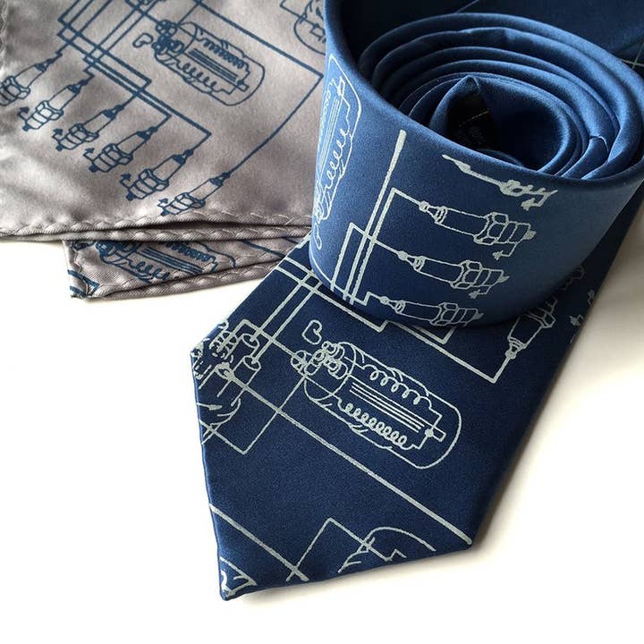 Cyberoptix Tie Lab - Wholesale Necktie - Men's - Spark Plug Necktie