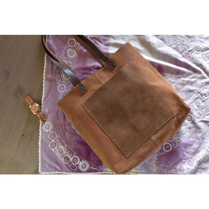 Kiko Leather - Wholesale Tote Bag - Women's - Brown PCH Tote Bag