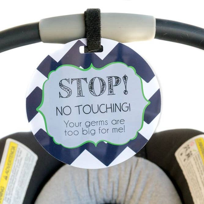 Three Little Tots - Wholesale Car Seat Cover - Kids & Baby - Seahawk No Touching Baby Car Seat and Stroller Tag2