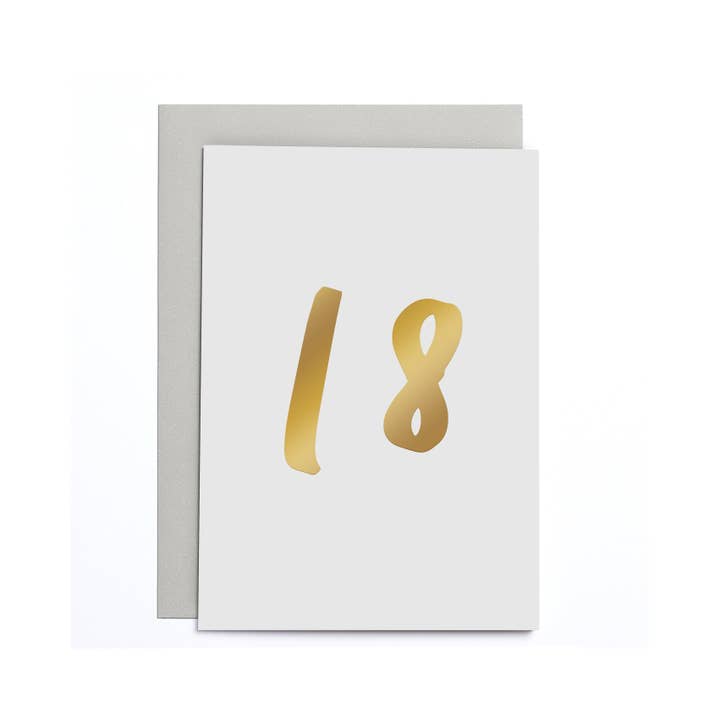 18th Birthday Small Card - Stylish Age Greeting Card for wholesale by Old English Company