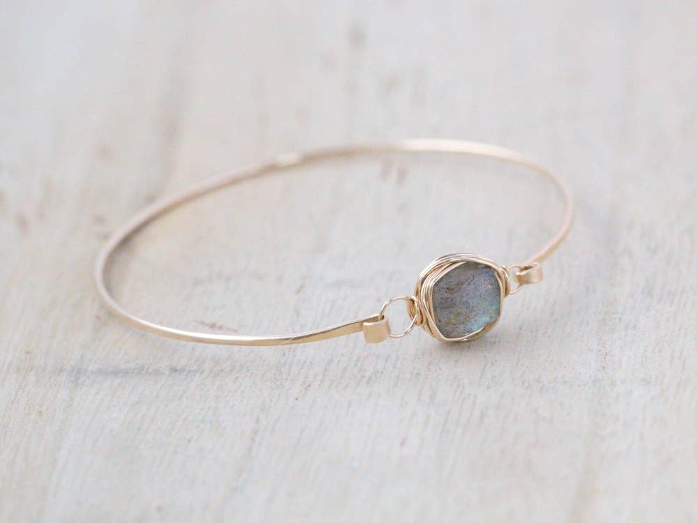 Saressa Designs – wholesale Bangle bracelet – Gemstone Stacking Bracelet - Labradorite2