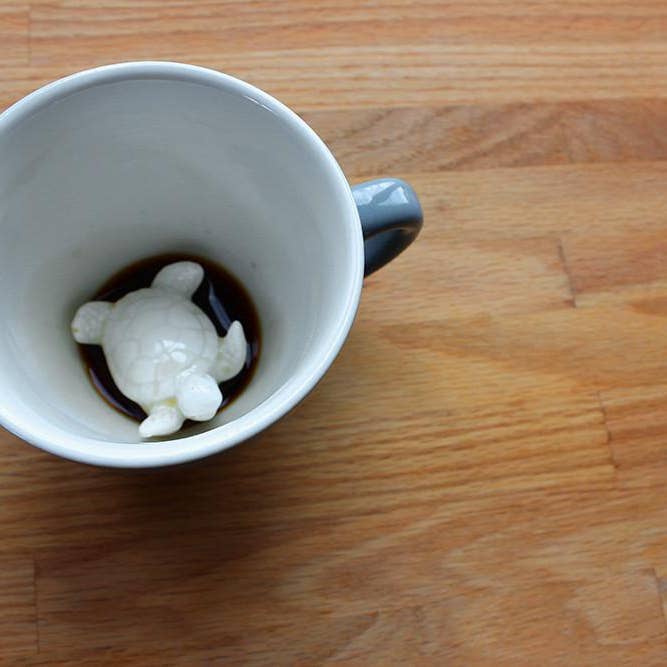 Creature Cups - Wholesale Coffee Mug - Turtle 11 oz. (Wedgwood Blue) Ceramic Mug Ocean Gift