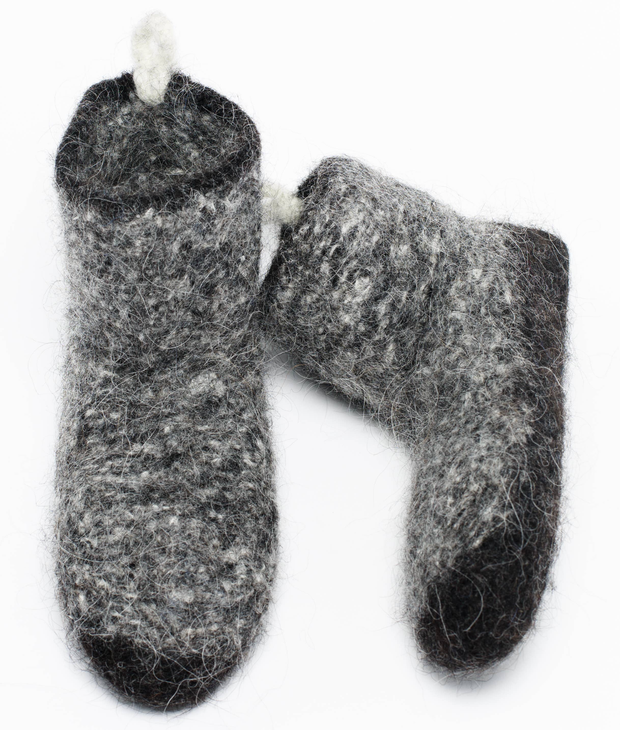 Marled Black Kosy Home Wool Slipper Socks - Nordic Attitude for wholesale on Faire0