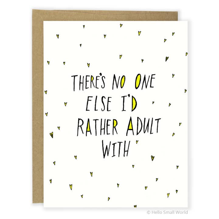 Adult Card for wholesale by Hello Small World