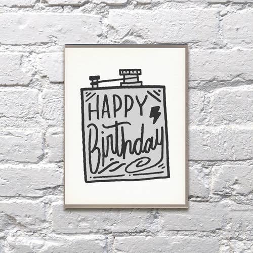 Bench Pressed - Wholesale Birthday Card - Flask Birthday Card0