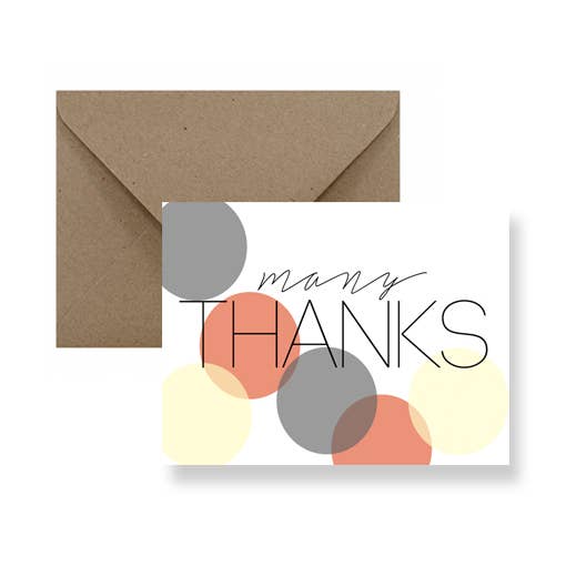 IMPAPER - Wholesale Thank You Card - Many Thanks Greeting Card