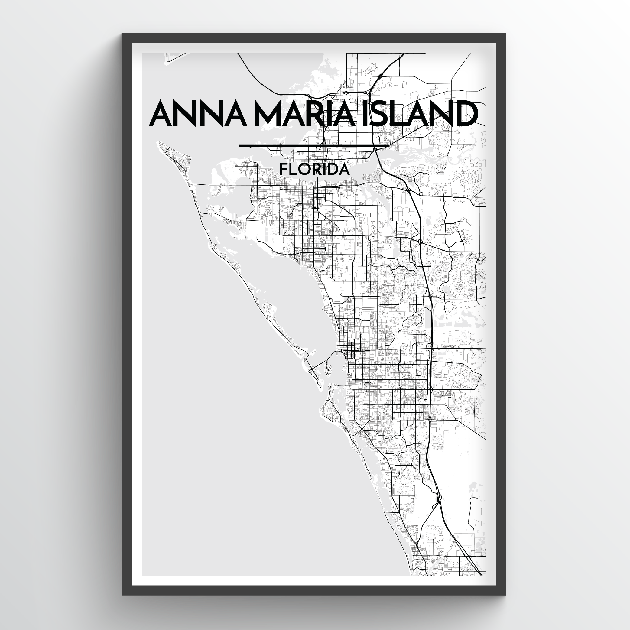 Point Two Design Group - Wholesale Art Print - Anna Maria (Sarasota) City Map1