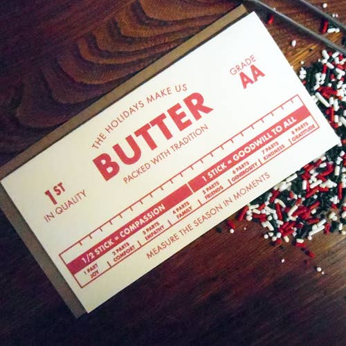 the holidays make us butter pack/6 for wholesale by a. favorite design