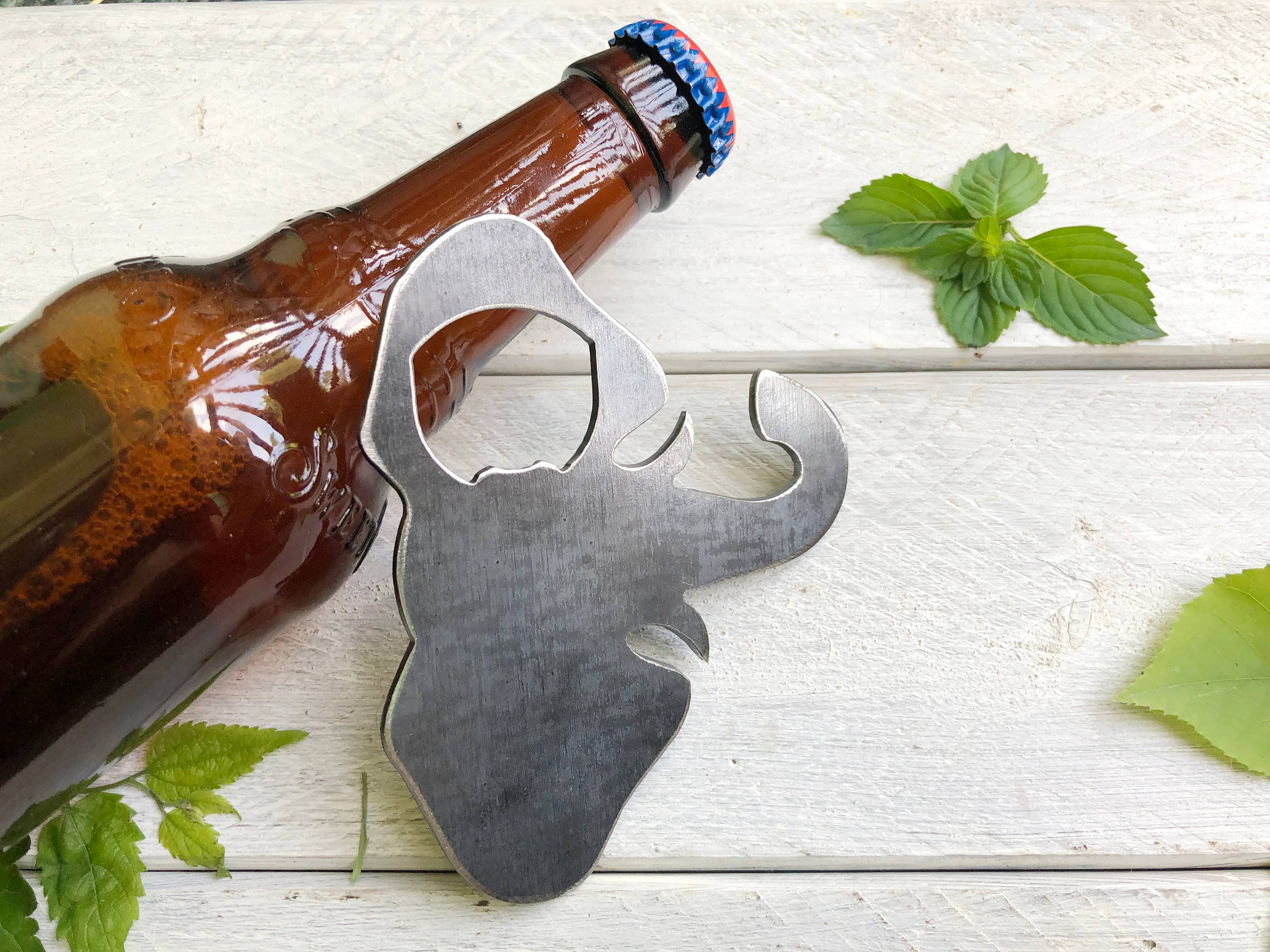 BE Creations & Designs, Inc. - Wholesale Bottle/Wine Opener - Elephant Head Metal Bottle Opener made from Recycled Steel3