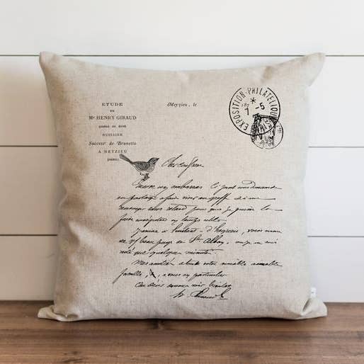 Porter Lane Home - Wholesale Throw Pillow Cover - French Letter Pillow Cover0