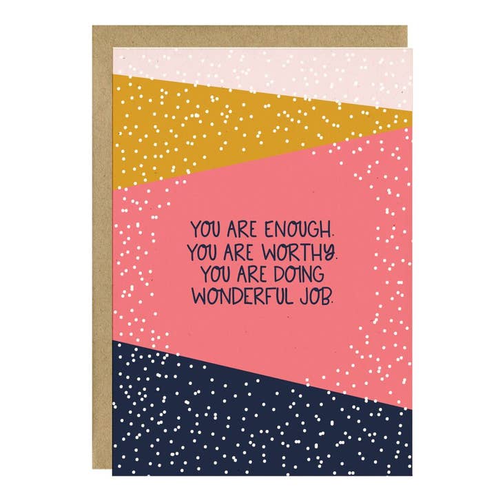 You Are Enough Card for wholesale by Little Lovelies Studio
