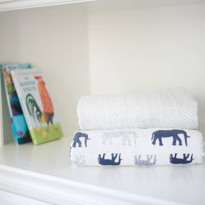 Newcastle Classics - Wholesale Bedding blanket – Kids & Baby - Blue Elephant and Spotted Wave Newcastle Blanket7