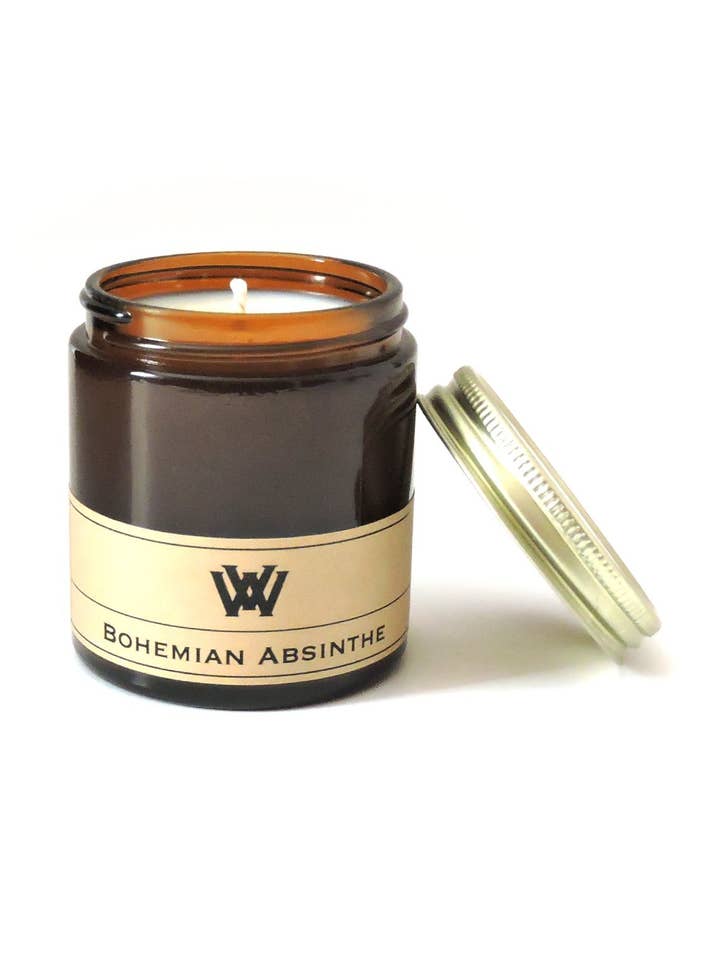 3.5 oz Bohemian Absinthe Soy Candle for wholesale by W.V. Candle Co.