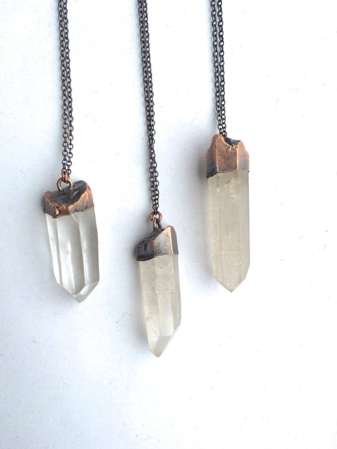 HAWKHOUSE – wholesale Pendant/charm necklace – 30" Large Raw Crystal Necklace2