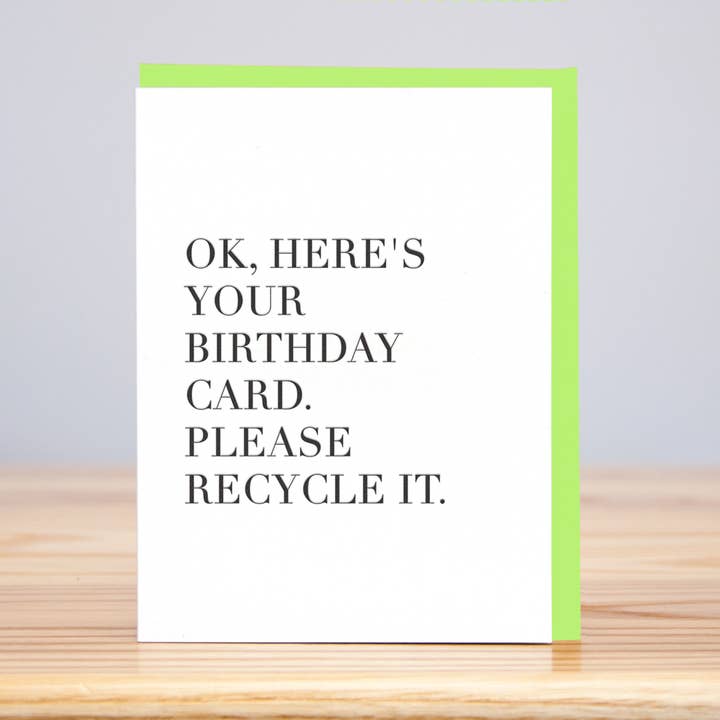 Riciclare (tipografia) per la vendita all'ingrosso da parte di Huckleberry Letterpress