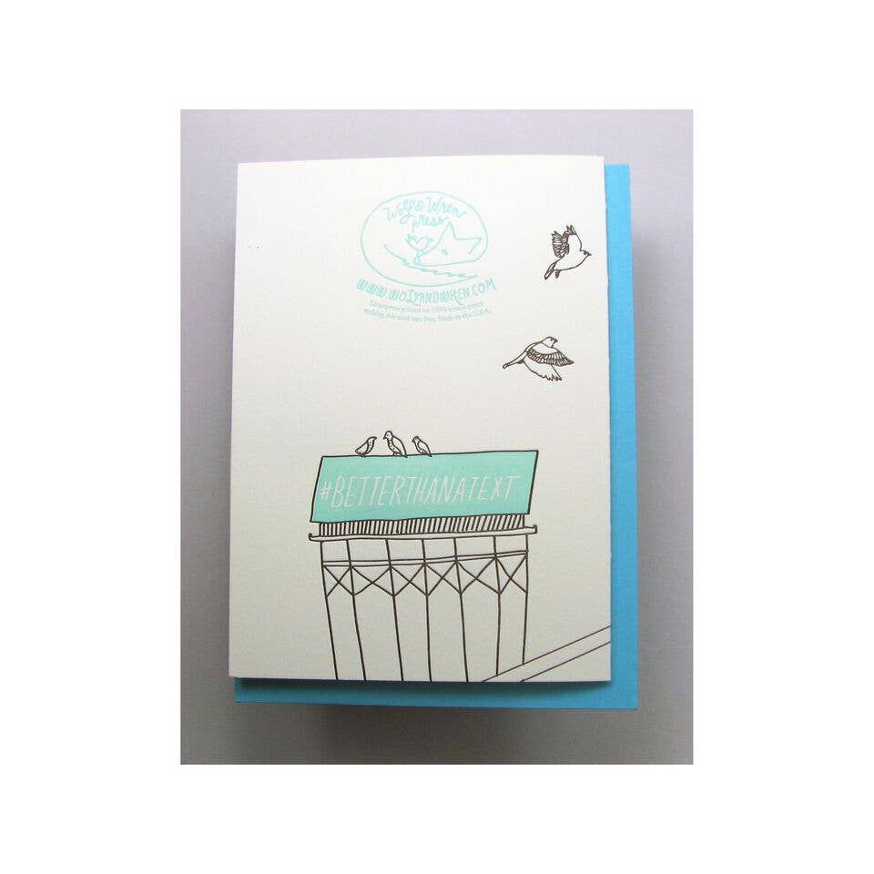 Wolf & Wren Press - Venta al por mayor Tarjetas de amor - Paloma Miss Usted1