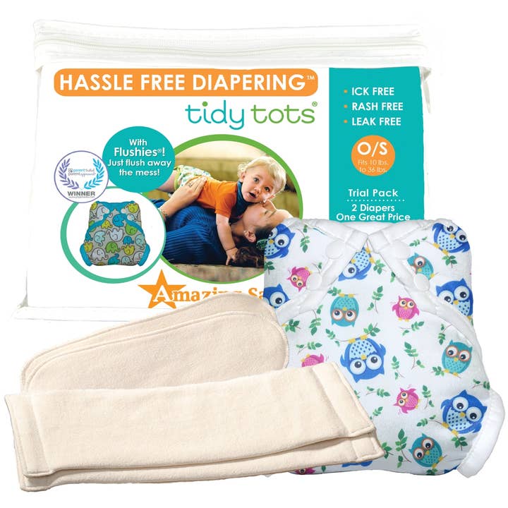 Ensemble d'essai - Hiboux pour la vente par Tidy Tots Diapers