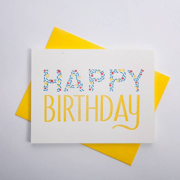 Birthday Confetti Lettering for wholesale by Loyal Supply Co.