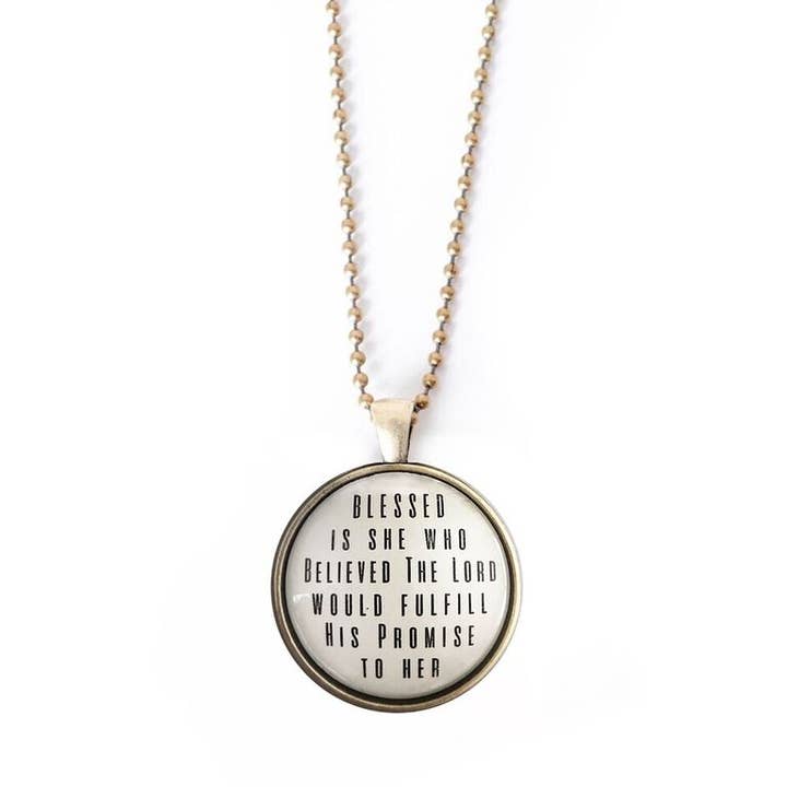 Blessed Is She Necklace for wholesale by The Vintage Sparrow