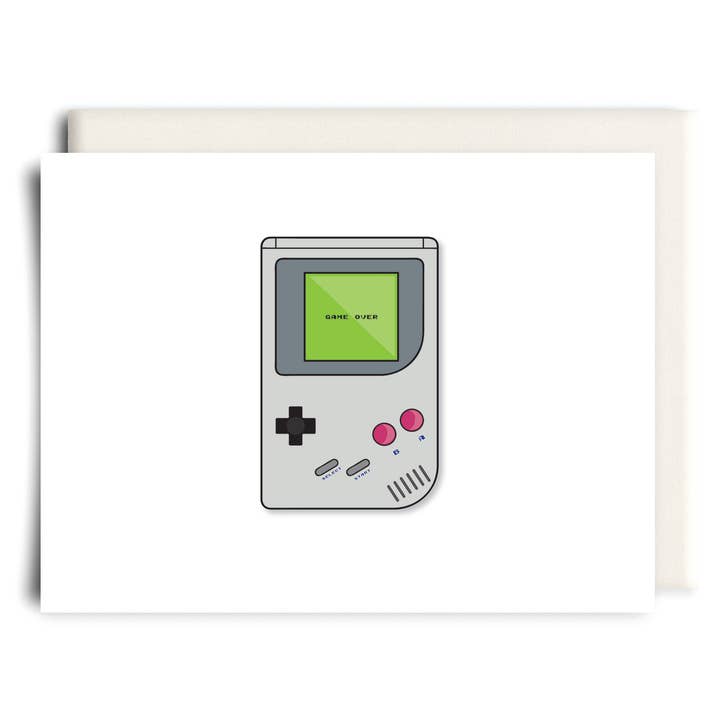 Gameboy Game Over | Pop Culture Greeting Card for wholesale by Inkwell Cards
