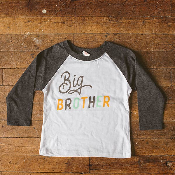 Sweetpea and Co. - Wholesale Screen-printed t-shirt – Kids - Big Brother Kid Raglan Tee