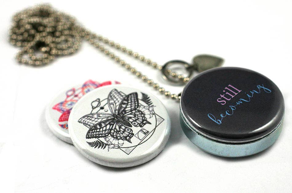 Polarity - Wholesale Locket Necklace - Butterflies Butterfly Esoteric Locket Necklace1