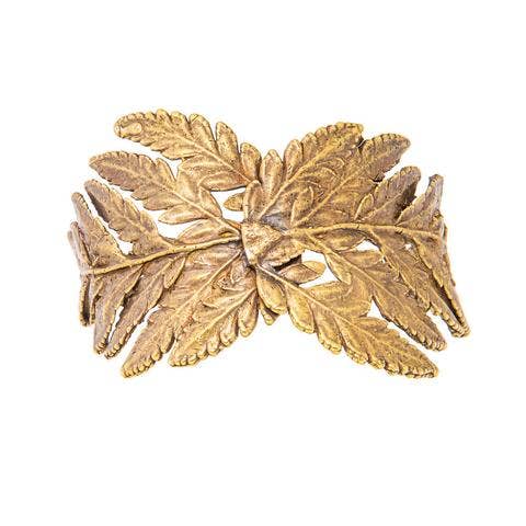 Large Redwood Fern Cuff for wholesale by Alkemie Jewelry