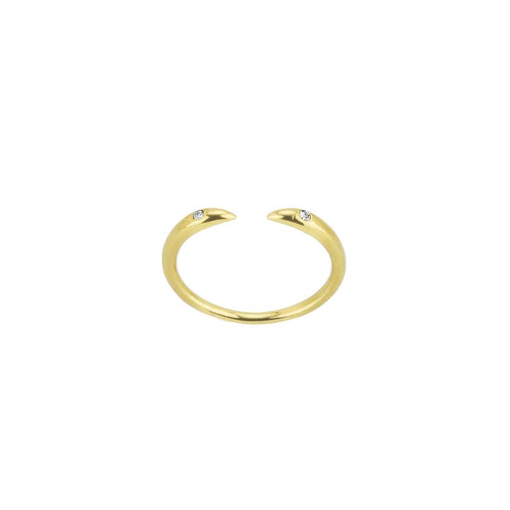 Katie Dean - Wholesale Band/Stacked Ring - 18K Gold Plated Claw Ring