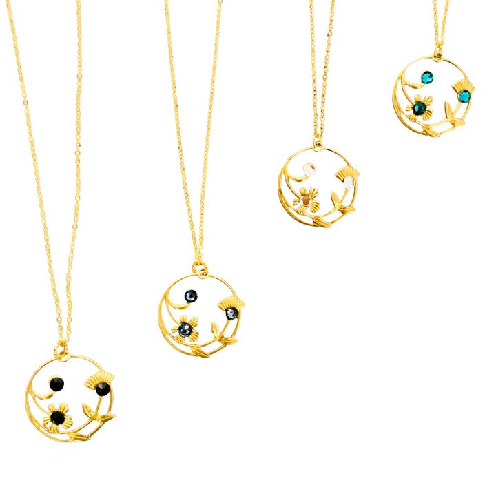 Floral Circle Necklace Collection for wholesale by Nancy Neill Designs