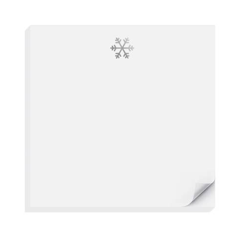 Inclosed Letterpress Co. - Wholesale Notepad - Snowflake Charmpad® - Silver1
