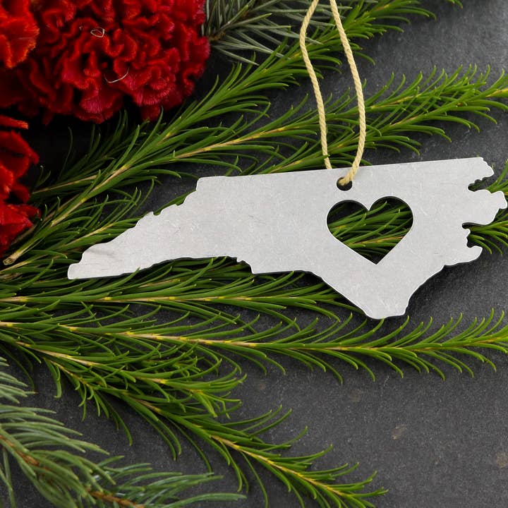 North Carolina State metalen kerstcadeau kerstversieringen voor wholesale door Iron Maid Art
