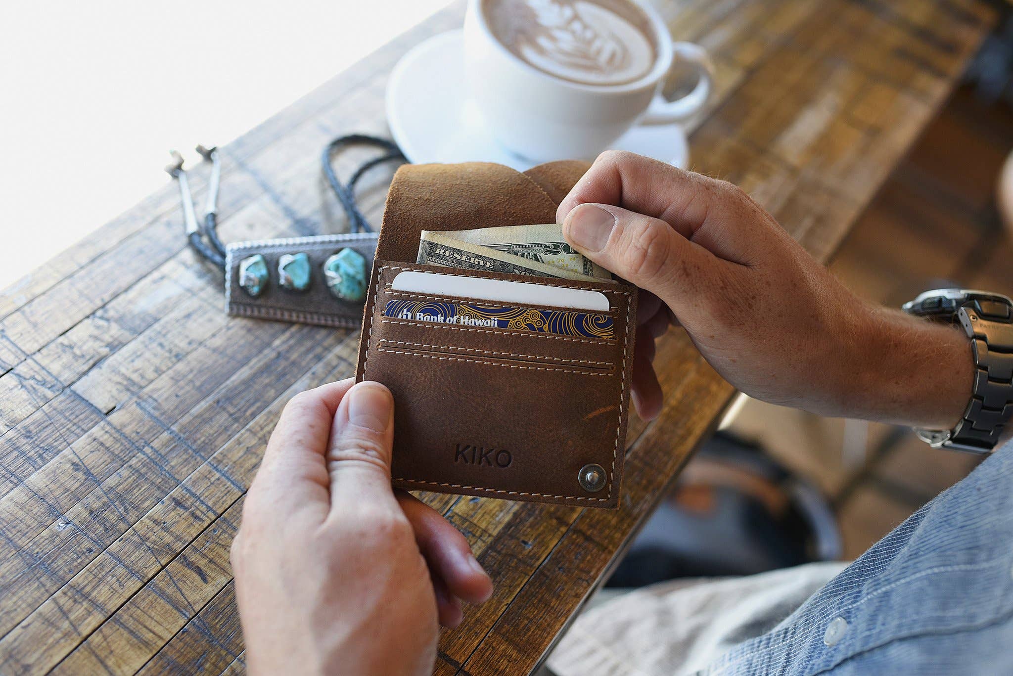 Kiko Leather - Wholesale Pasjeshouder - Uniseks - Wing Fold kaarthouder2